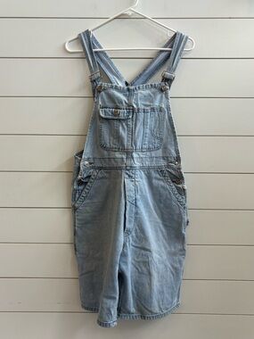 Vintage Light Wash Women’s Jean Overalls - Casual Shortalls